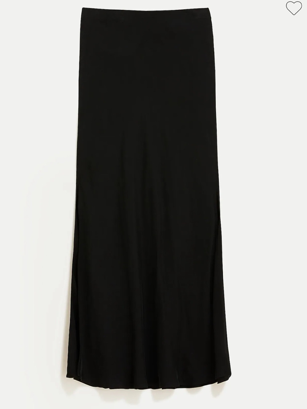 J crew black Gwyneth column slip skirt in cupro blend